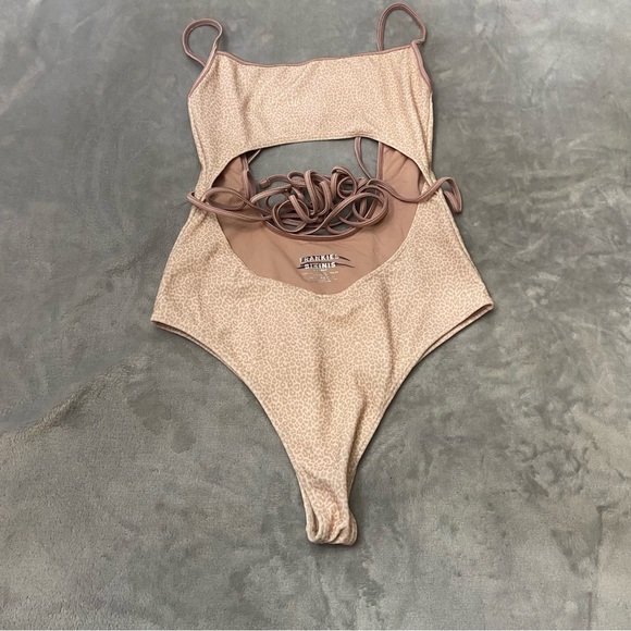 New! Frankie’s bikinis Alice Terry Wrap One Piece leopard Swimsuit 24680 - Picture 8 of 11